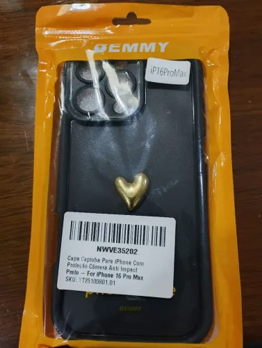 Capinha para IPHONE 16 pro max preto nova