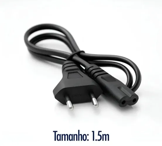 Cabo Força Energia Bipolar P/ Impressora, Tv Ps2,Ps3,Ps4, Ps5 ,fonte