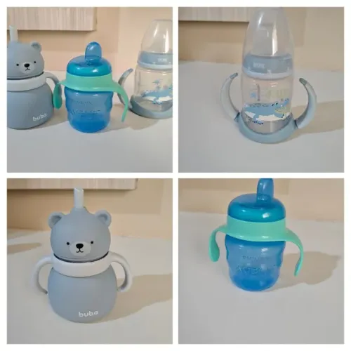 Kit com 3 copos de transição