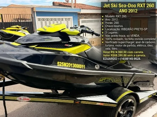 Jet Ski Sea-Doo RXT 260 ANO 2012 VENDA