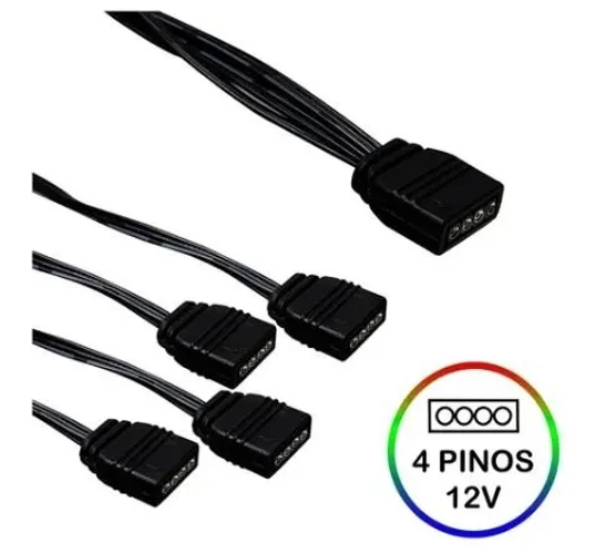 Cabo Adaptador Rgb 12v 1 x 4 conectores de 4 pinos