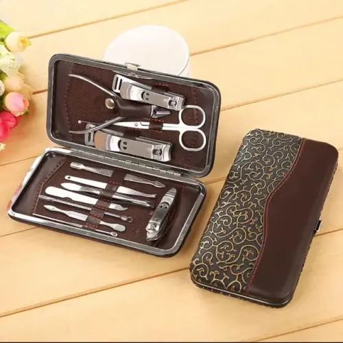 Kit 12 Alicate De Unha Inox Profissional Estojo com 12 peças excelente pra Viagem