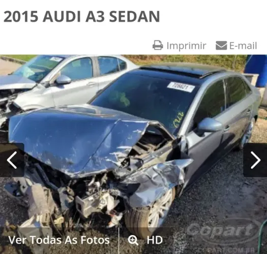 Sucata Audi A3 Sedan, Disponível Para RETIRADA DE PECAS. Loja física em Goiânia 