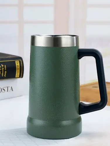 Caneca Térmica Chopp Cerveja Inox Copo Térmico 700ml Verde