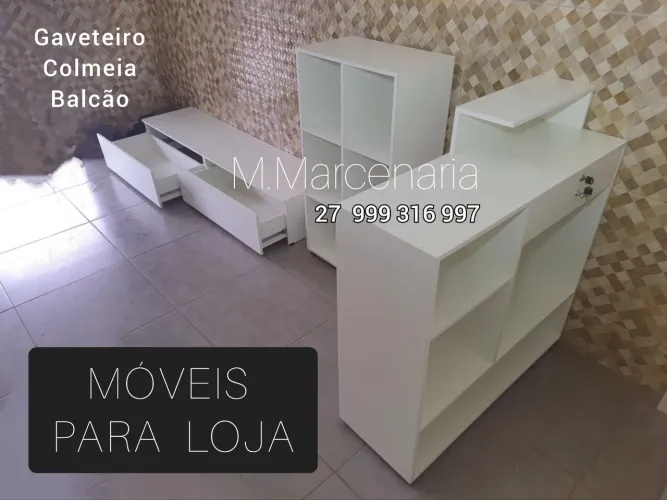MÓVEIS PARA LOJA BALCÃO, COLMEIA E GAVETEIRO