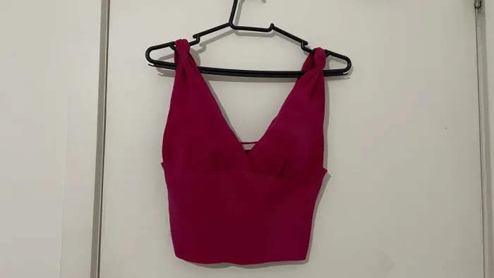 Blusa Cropped Rosa Pink P