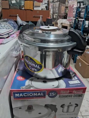 Panela de Pressão Nacional 15L Alumínio - Nova