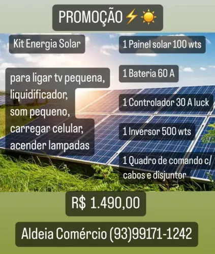 Promoção Kits Solares Off Grid 