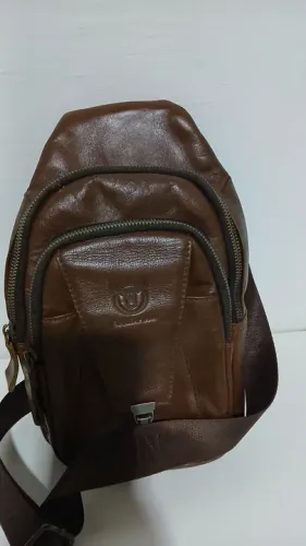 Bolsa Masculina de Couro Marrom