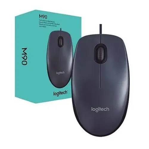 Mouse Logitech Com fio USB M90 Preto (Novo Lacrado)