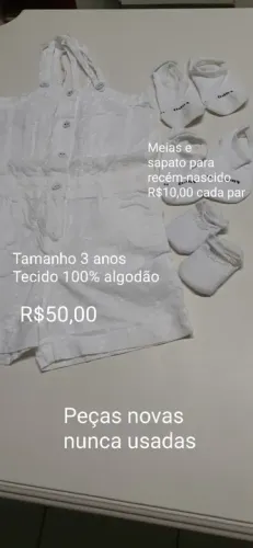 Macacão infantil meias e sapato infantis