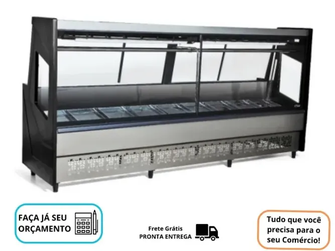 Balcão de Açougue 3M Polar Preto Luxo 220v