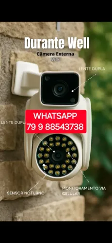 CÂMERA WIFI 2 LENTES - LACRADA + ORIGINAL 