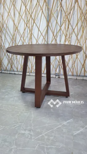 Mesa de alumínio ripada 1.0 metro