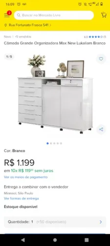 Vendo cômoda semi nova
