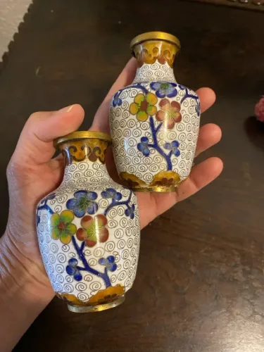 Lindos Vasos Decorativos de Cloisonné 