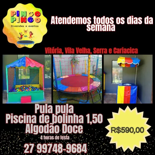 Aluguel de Brinquedos: Pula Pula, Piscina de Bolinhas, Algodão Doce