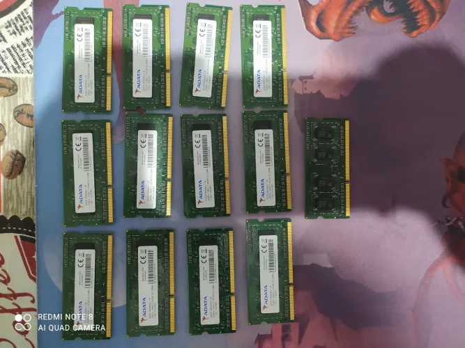 10x Memórias RAM Adata 4GB DDR3L 1600MHz - SO-DIMM