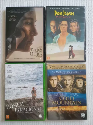 Lote de 4 DVDs - Ação e Romance 