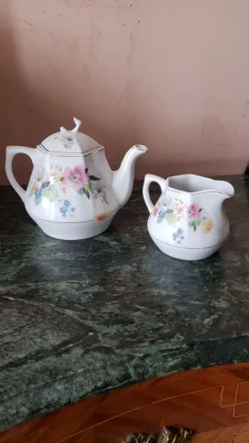 Conjunto de chá vintage floral
