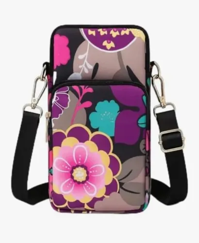 bolsa transversal - floral