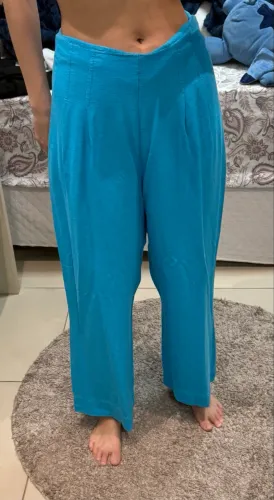 Calça alfaiataria azul
