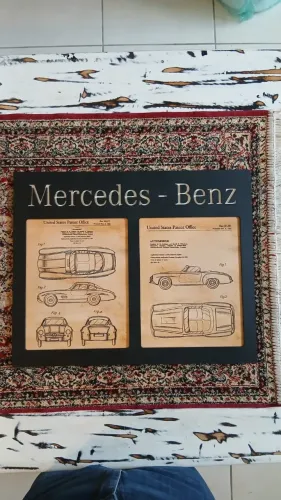 Placa decorativa Mercedes Benz