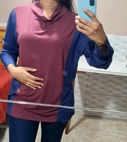Blusa Manga Longa com Gola Alta