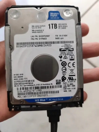 HD SATA 1 TB. 6gb/s Pc e notebook