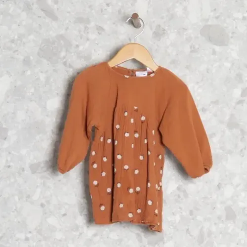 VESTIDO MARROM ZARA 18-24 MESES