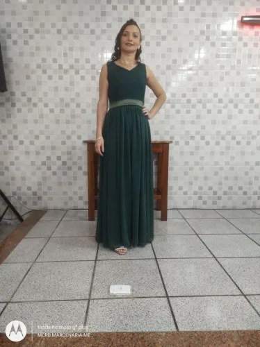 Vestido Longo Verde Madrinha de Casamento