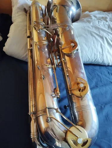 Sax contrabaixo jelle Steiner Eb prata