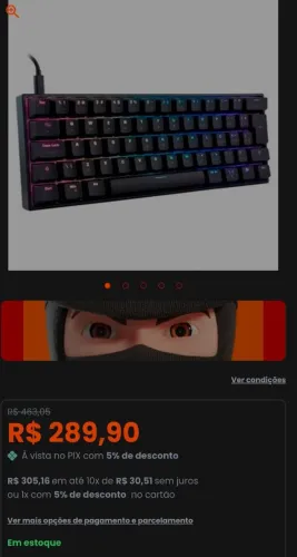 Teclado Mecânico Husky Blizzard 60% Switch Red! Como novo!