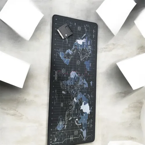 Mousepad 80 x 30 mapa mundi - gigante grátis suporte Smartphone