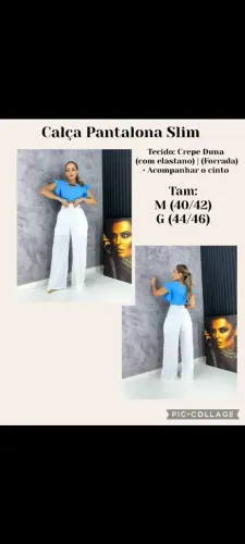 Calça pantalona slim 