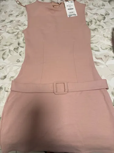 Vestido Rosa com Cinto - Tamanho M