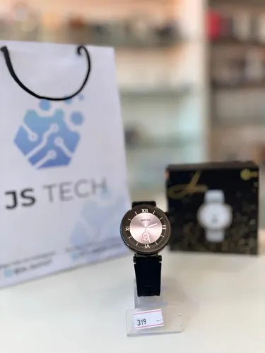 Smart Watch redondo com 2 pulseiras - novo