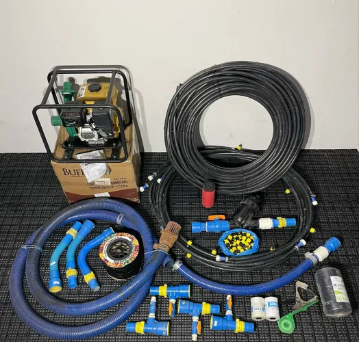 Conjunto Irrigação Completa Bomba + Canos + Acessórios Buffalo/Tigre