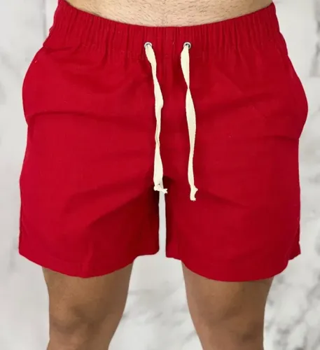 Short de Praia Vermelho