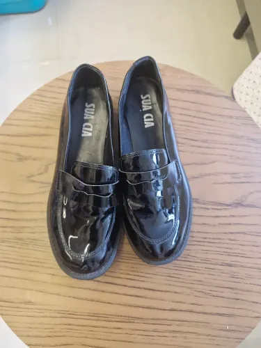 Mocassim preto verniz da Sua Cia