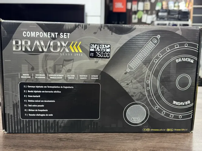 Bravox kit 2 vias 6? em kevlar  cs60k novo na embalagem na promoção 