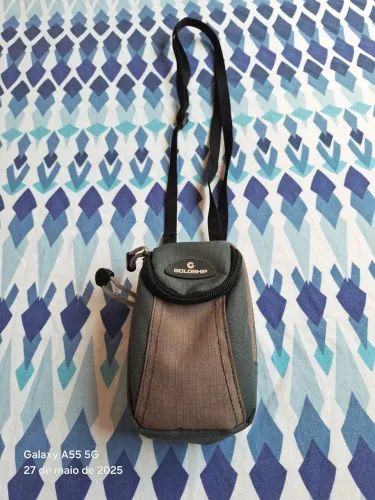 Bolsa de ombro Goldship cinza e marrom