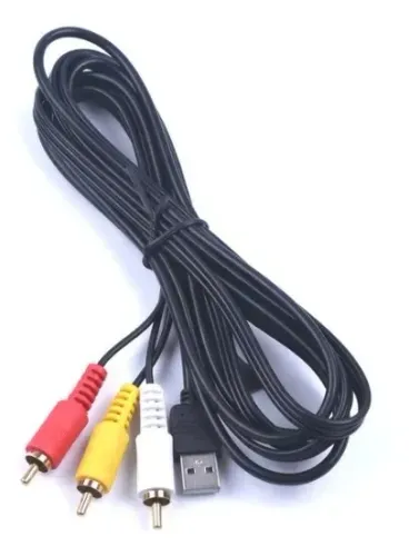 Cabo Pra Playstation Áudio e Vídeo AV de 1.8 metros (Novo) 