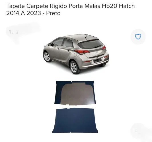 Carpete do porta-mala do HB20