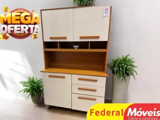Armário De Cozinha Compacta Off White (Temos Crediário) ENTRE EM CONTATO