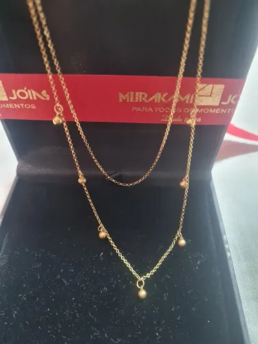 Corrente de ouro 18k 3mim