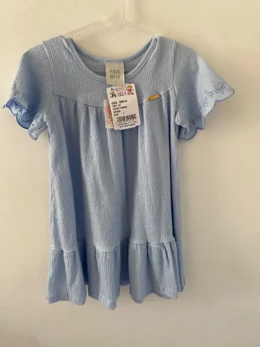 Vestido novo azul bebê TAM 2 