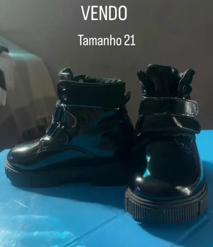 Bota Infantil Preta Verniz - Tam. 21