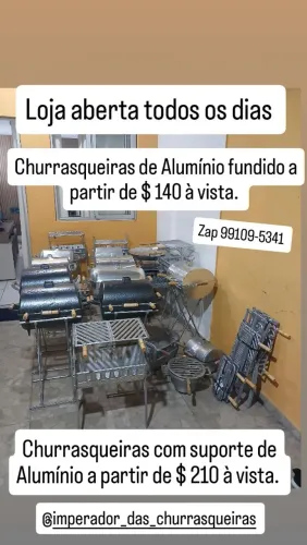 Churrasqueira Grande de Alumínio fundido 32×41 e 27×49