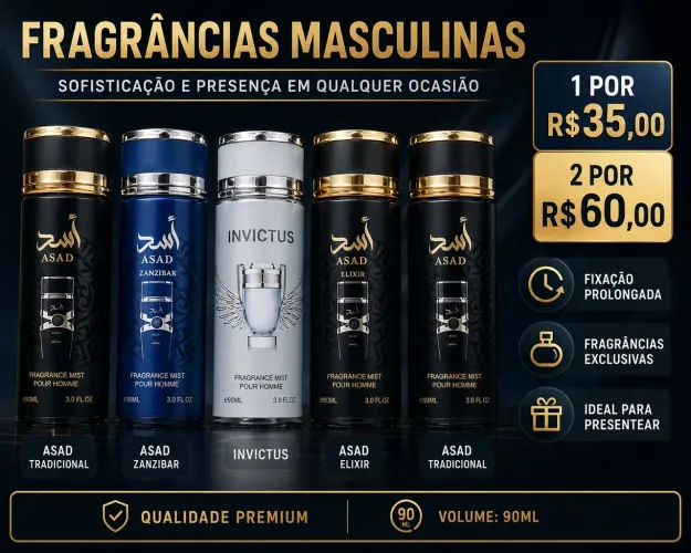 Perfumes masculino árabes 90ml
